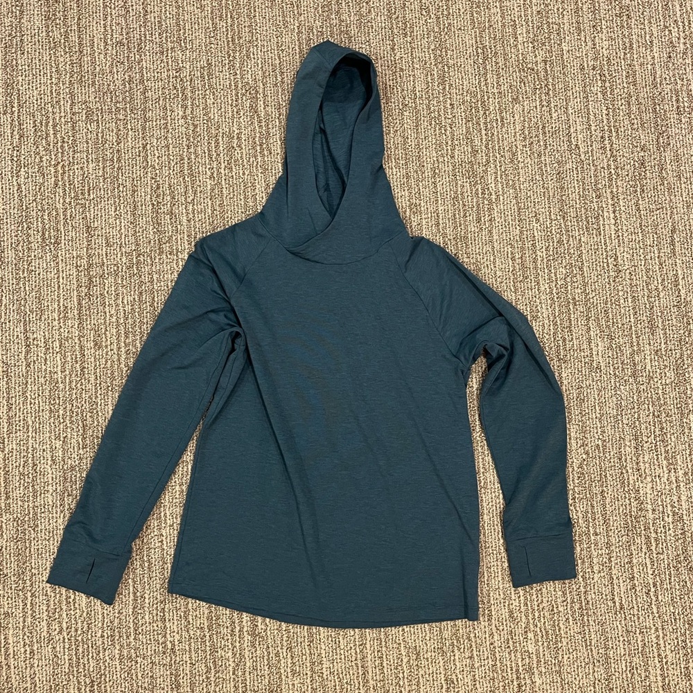REI kids Sahara hooded long sleeve M 10/12 dark teal